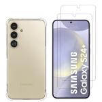 Antistatinė danga Samsung Galaxy S24 PLUS ir 2 Grūdinto stiklo ekrano apsaugos plėvelė Phonillico&reg;