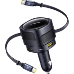 "Baseus PD" automobilinis įkroviklis 2x USB prievadas 90W, juodas