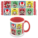 SUPER MARIO - 4 Spalvos - Puodelis su spalvotu vidumi 315ml