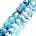 Akmeninės Drakono Agato Karoliukai Papuo&scaron;alams, 10mm 36pcs beads