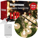 Heckermann Kalėdinės lauko/vidaus girliandos 11m &scaron;iltai baltos 60 Led