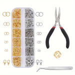 Žiedelių rinkinys, Golden And Silvery+counter-rust Pointed Nose Pliers