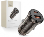 Automobilinis įkroviklis USB-A / USB-C juodas 45W CC01