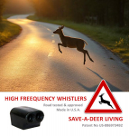 Ultragarsiniai &scaron;vilpukai automobiliui SAVE-A-DEER. Laukinių gyvūnų baidymo signalizatoriai