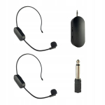 Ausinių mikrofono ir rankinio mikrofono komplektas 2.4g Belaidis mikrofonas 2 viename 2 mikrofonai