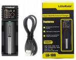 Liitokala Lii-100 įkroviklis Li-ion Aa 18650 18350 26650