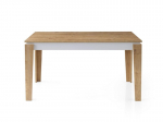 Virtuvinis stalas Asir Asos 2971, 140x75x80 cm, rudas/baltas