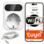 I&scaron;manusis termostatinis Wifi lizdas 16a su 2 jutikliais ir Led ekranu