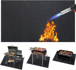 124 x 75 cm ugniai atsparus paklotas, grilio kilimėlis, grindų apsaugos kilimėlis, kar&scaron;čiui atsparus grindų kilimėlis, nelimpantis bbq dujinis grilis, purslų kilimėlis, grilio priedai lauko griliui, vejai, terasai