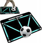 Futbolo treniruočių kilimėlis futbolo kilimėlis futbolo žingsnelio treniruočių kilimėlis neslystantis futbolo žingsnelio treniruočių kilimėlis 60 x 90 cm smūgius sugeriantis futbolo kilimėlis kamuolio kontrolės treniruočių kilimėlis
