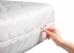 Bonex Premium Fontana antčiužinis 90 x 200 cm, 10&ndash;12 cm auk&scaron;čio, tinkamas alergi&scaron;kiems žmonėms &ndash; galima skalbti 60 laipsnių temperatūroje &ndash; užtrauktukas i&scaron; 4 pusių, baltas