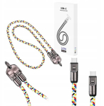 2w1 Usb-c 240w laidas su dirželiu ant kaklo, 1.2m