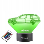 Lempa ant stiklo Auto Automobilis Markė Bmw E36 3d Led Rgb + Nuotolinis valdymas 16 spalvų