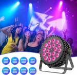 200 W led rgbwa + uv 6 in 1 sceninis &scaron;viestuvas, 18 led par priekinis žibintas aliuminio korpuse su dmx 7/10ch ir stroboskopu, disko &scaron;viesa, vakarėlio &scaron;viesa baro vakarėliui vestuvėms kalėdoms helovinui