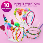 Klever Kits galvos juosta mergaitėms, kūrybinis rinkinys vaikams nuo 5+ metų, dovana mergaitėms 5 6 7 8 9 10 11 12 metų, pasidaryk pats plaukų aksesuarų kūrybiniai rinkiniai mergaitėms, madingos dovanų idėjos gimtadieniui