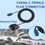 Greluma 4m vandeniui atspari aktyvi Gps navigacijos antena Fakra C mėlyna Gps antena, suderinama su Ford Dodge Ram Gm Chevy Chevrolet Gmc Jeep Cadillac Bmw Audi Mercedes Benz automobilių sunkvežimių Suv galvos įrenginiais