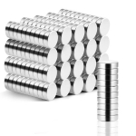 200 neodimio magnetų rinkinys, itin stiprūs, 6 mm x 2 mm, mini maži apvalūs magnetai &scaron;aldytuvui, magnetinei lentai, baltajai lentai, &scaron;aldytuvui, skelbimų lentai, biurui, mokyklai
