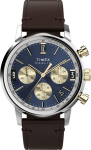 Timex Marlin vyri&scaron;kas chronografas kvarcinis laikrodis, aukso spalvos mėlyna, standartinis dydis, Tw2w60400-amzuk