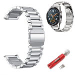 &bdquo;BestAccessories&ldquo;, 20 mm pločio plieninė laikrodžio apyrankė, sidabrinė