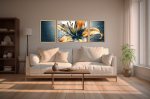 3 dalių gamtos sienos meno reprodukcija Huhu311, 140 x 50 cm