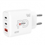 Skross Gan Usb įkroviklis 65w, 2x Usb C, 1x Usb A, Pd