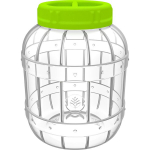 Plastikinis 3l stiklainis su dangteliu, skirtas fermentacijai ir rauginimui