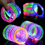 Auauy 16 Led apyrankių rinkinys, &scaron;viečiančios apyrankės tamsoje, vakarėlio aksesuarai, &scaron;viečianti apyrankė, &scaron;viečiantis žaislas gimtadienio dovanoms, apyrankė vaikams ir suaugusiems