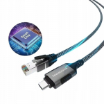 Lan adapteris tinklo plok&scaron;tė usb-c į rj45 0.5m pralaidumas iki 1gb/s