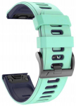 Mėtų-tamsiai mėlynas dirželis Garmin Fenix 6s Sapphire (tech-band)