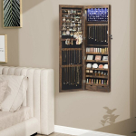 Juvelyrikos spinta, 10x37x120 cm, Ruda, Ehtekapp, SONGMICS JJC93GY, 10x37x120 cm, Pruun