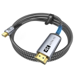 Mini Displayport į Hdmi kabelis 3m, 4k, 120hz, pintas nailonas