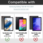 Fscover dėklas, skirtas samsung galaxy tab a8 10.5 colių 2022 (sm-x200/x205), trigubo lankstymo dėklas, itin plonas lengvas tpu plan&scaron;etinio kompiuterio apsauginis dėklas su automatiniu užmigdymu/pažadinimu, juodas