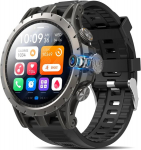 Marsyu 2025 4g android i&scaron;manusis laikrodis vyrams su sim kortelės lizdu 1.43 colio amoled i&scaron;manusis laikrodis 3 gb ram + 32 gb rom gps integruotas wifi 180&deg; besisukanti kamera 750 mah palaiko skambučius/sms/programėles 47 mm