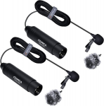 Comica kryptinis atvartinis mikrofonas cvm-v02o, atlapinis mikrofonas palaiko 48 v fantominį maitinimą, 4,5 m (14,7 pėdos) 3 kontaktų xlr mikrofonas, skirtas canon/nikon/sony/dslr fotoaparatui/vaizdo kamerai/garso mik&scaron;eriui (2 vnt.)