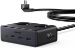 Ugreen maitinimo juosta su usb c kelių lizdų jungikliu 6 krypčių 20 w greito įkrovimo 3680 w lizdo kubas su apsauga nuo vir&scaron;įtampių su 1,5 m ilginamuoju laidu stalui, biurui