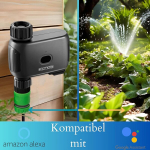 Echos Irrigatinis kompiuteris su Wifi ir Gateway Alexa, Google Assistant Wifi drėkinimo sistema Sodo laikmatis Automatinis sodo laistymo laikmatis (1 i&scaron;ėjimas su Gateway)