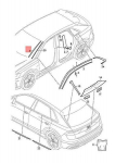 Vandens Deflektoriaus Juosta Vag Satino Juoda Audi Q8 Rsq8 4M 2019 Originalus 4M88543279B9