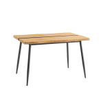 SoBuy FWT110-N valgomasis su kėdėmis - juoda medžio kompozito, 120x75,5x80 cm