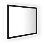 Vonios kambario LED veidrodis, juodas, 60x8,5x37cm, akrilas CFE462543