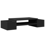 Monitoriaus stovas su lentyna, juodas, 70x27x15cm, mediena CFE292037