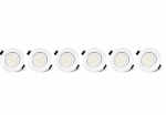 Dexnump LED įleidžiami lubų &scaron;viestuvai, balti, 5 W, 600 lm, 6 vnt.