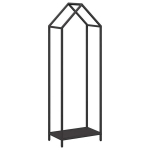 Malkų lentyna，Stovas malkoms，Malkų stovas Juoda 40x25x120 cm &Scaron;altai valcuotas plienas CFE50874