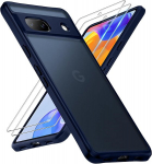 TOCOL 3 in 1 "Google Pixel 8a" dėklas, su 2 pakuotėmis grūdinto ekrano apsauginio skydelio, mėlynas