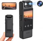 Mini kūno kamera WiFi, 180&deg; lens, 1.3" ekranas, loop recording, 1 vnt