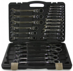 Raktų su terk&scaron;le rinkinys 22 vnt. 6-32 mm