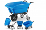 Elektrinis plastikinis statybinis-sodo karutis Higher KEA-230, 300 l, 300 kg, su 500 W varikliu ir i&scaron;vertimo funkcija