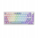 Ajazz Ak820 Max mechaninė klaviatūra, balta, Rgb, magnetiniai jungikliai