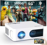 Projektorius Zenwire mini projektorius E601h Full HD 4K Wifi 24/5gHz Android televizija Bluetooth 18000 lm 600 Ansi