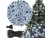 kalėdinės eglutės girlianda 200LED, 13.5 metrų ilgio, &scaron;altai balta