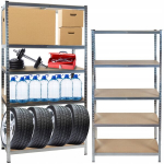 Tvirtas metalinis stelažas MALATEC 180x90x40 cm, 5 lentynos, 875 kg &ndash; garažui